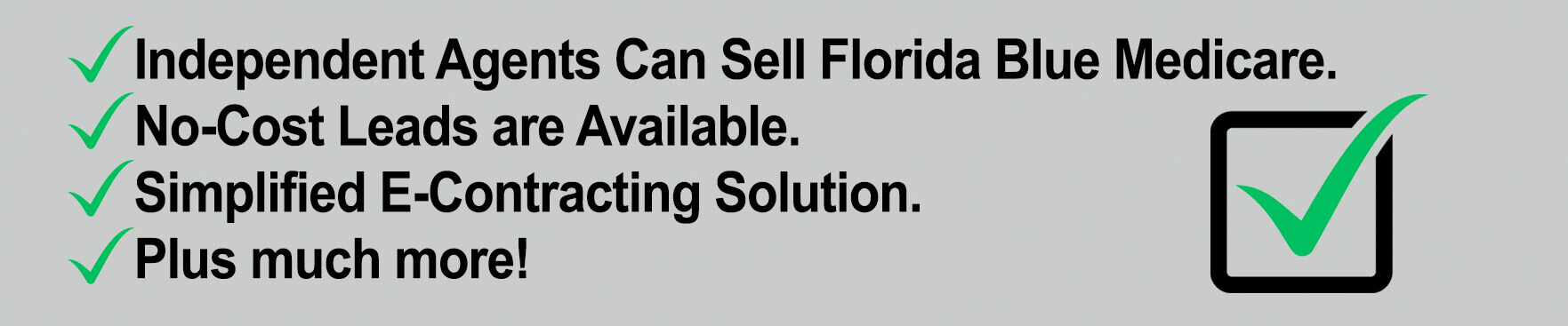 Independent agents can sell Florida Medicare. No-Cost leads are available. Simplified E-contracting solution. Plus much more